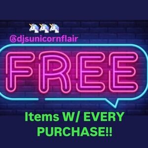 FREE ITEM W/PURCHASE @DJSUNICORNFLAIR Poshmark Promo